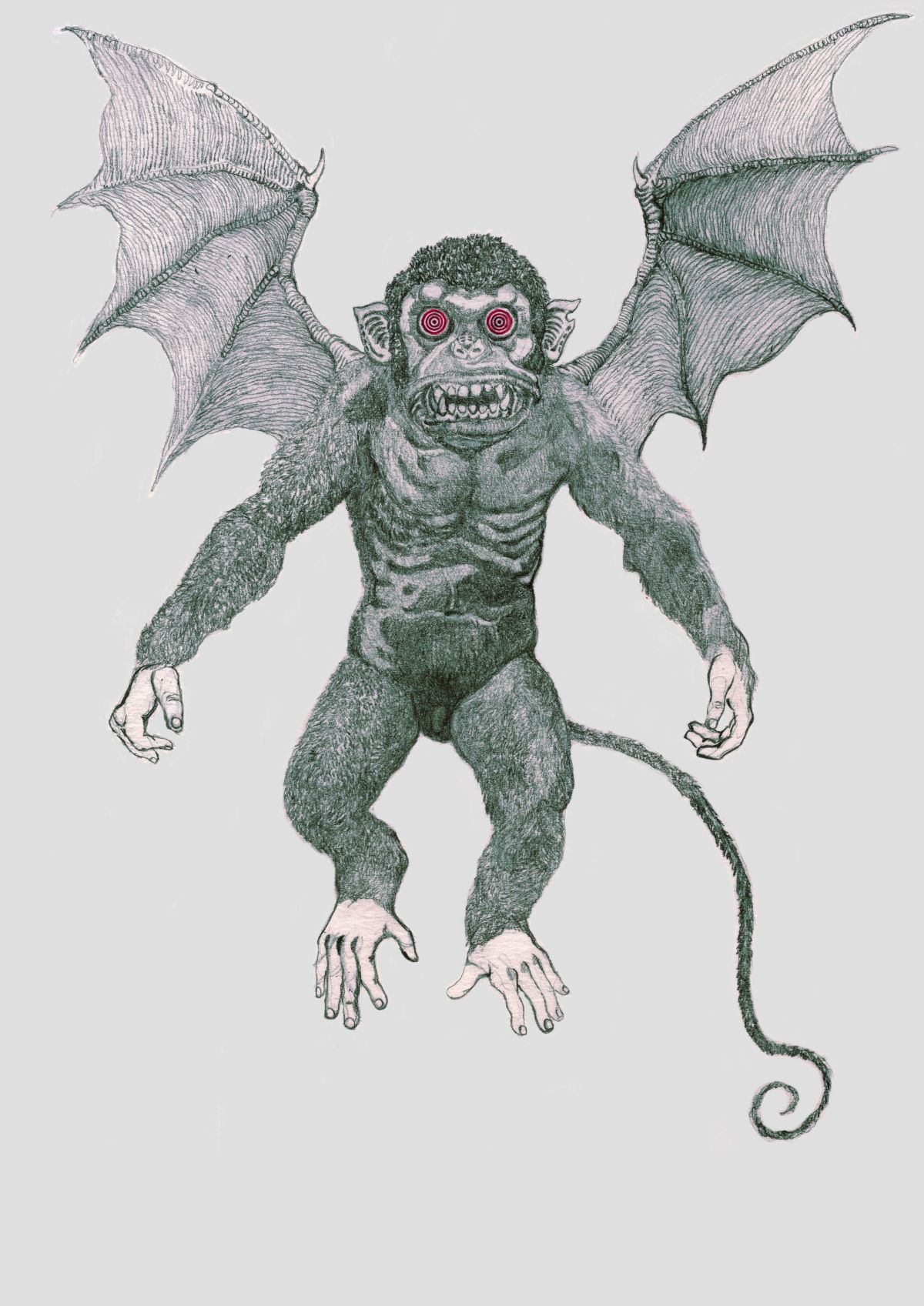 Image 4: Adam Toomey, Untitled, 2020, graphite on hot pressed watercolour paper/digital media, 28 x 35,6 cm