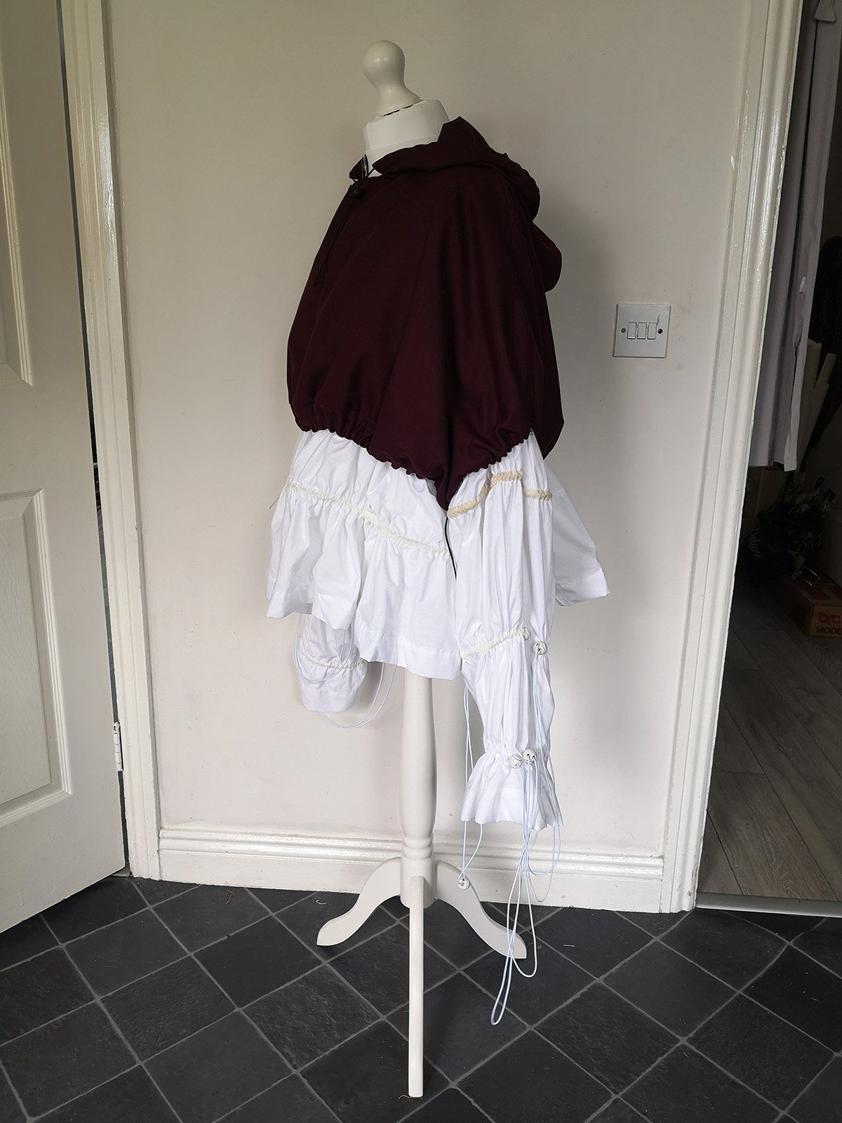 2.Shirt/knitted poncho side view, Agata Pasieczna