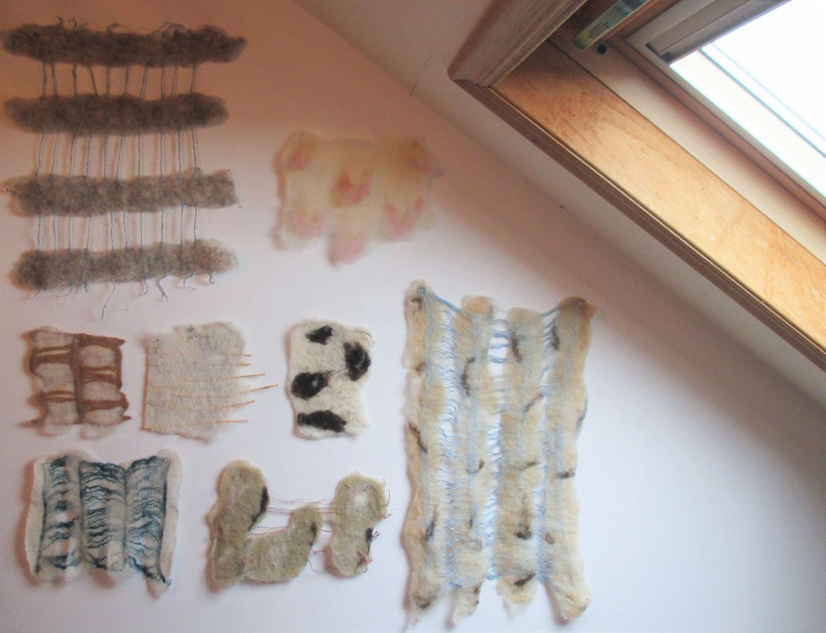 1 - Final Sample Collection, created to take advantage of the interaction between felt and light