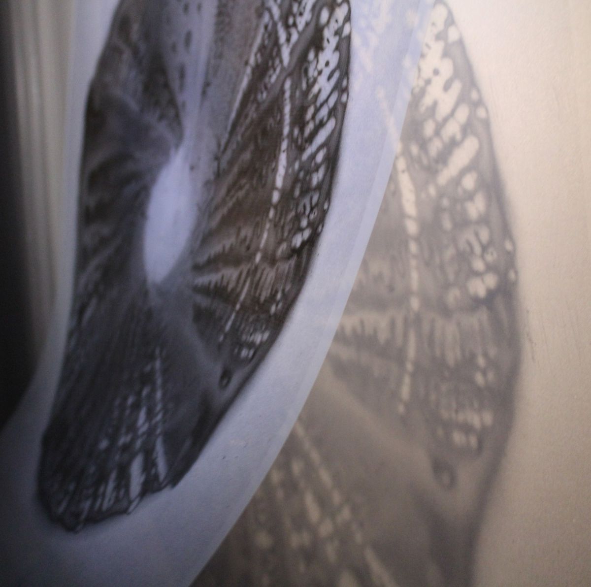 Image 3: Video piece, Black ink vibrations, controlled by frequencies.