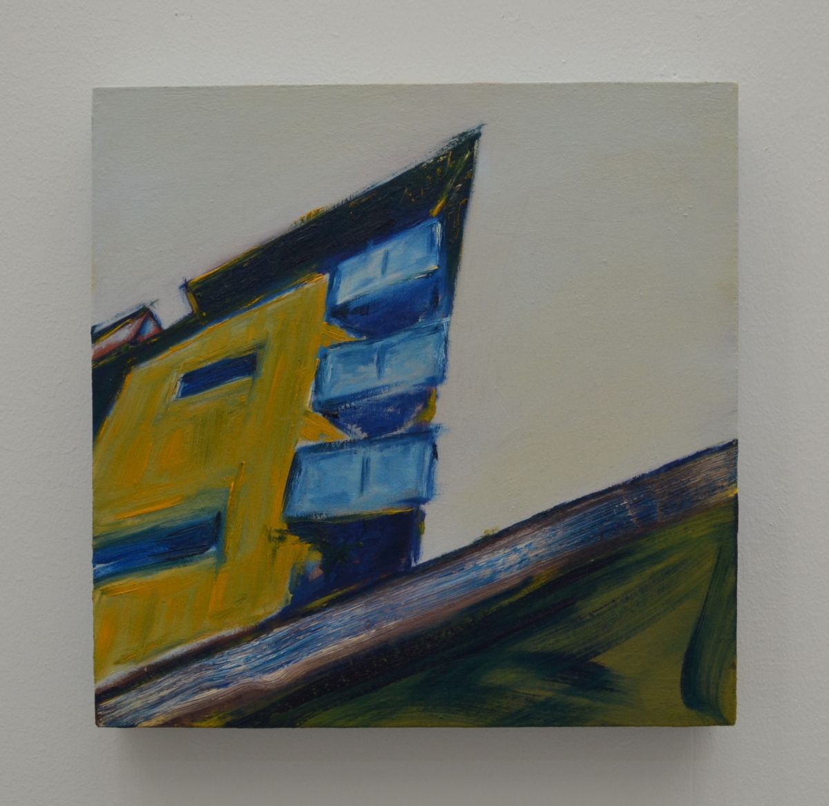 Sticking Out - 2020, Oil on stretched canvas, 38 x 38 x 4.5 cm