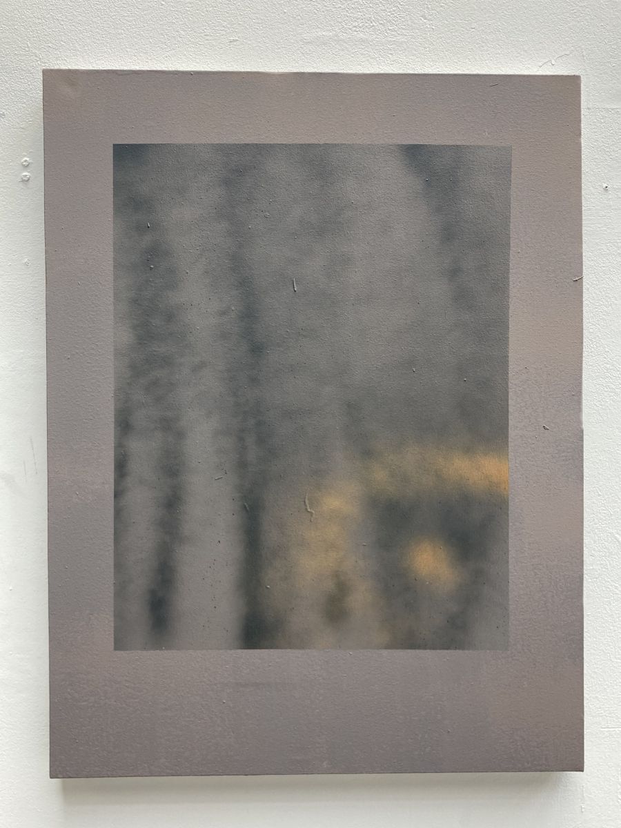 4. TTT, Acrylic, aerosol and emulsion on canvas, 79.5 x 65cm.