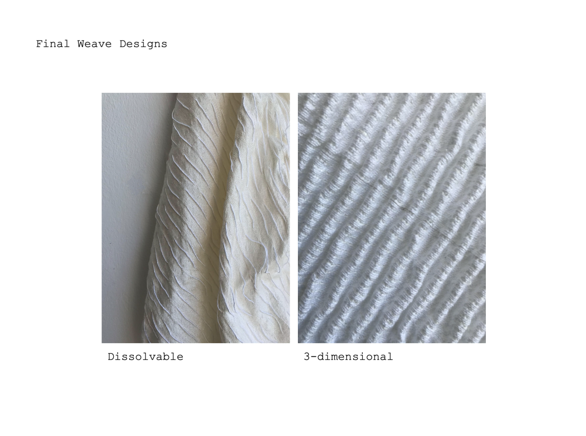 7-AntoniaMoltgen: “Miles” (l.), “Thick with Ice” (r.) . Final Weave Designs
