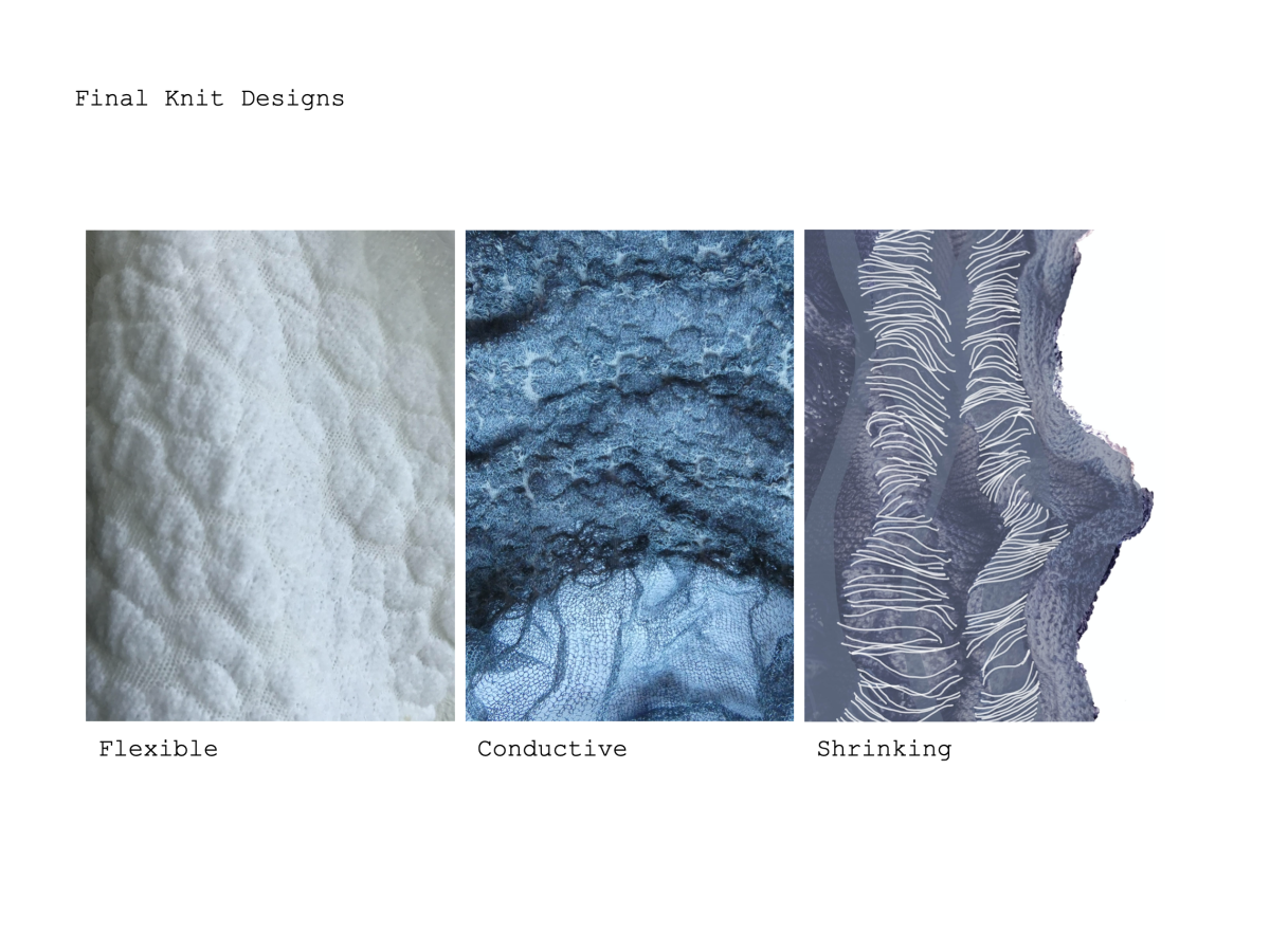 5-AntoniaMoltgen: “Apart from me” (l.), “Highway Aisle”, “Once” (r.) . Final Knit Designs