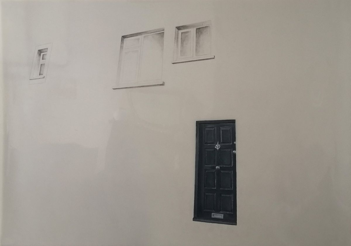 3 - Division, Graphite and Oil on Mylar, 118.9 x 84.1 cm