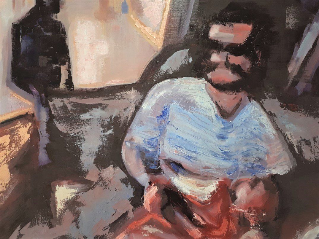 2 - caption for 2nd image: Cradle, 50 x 70 cm, Oil on Canvas, 2020. (300 euro)