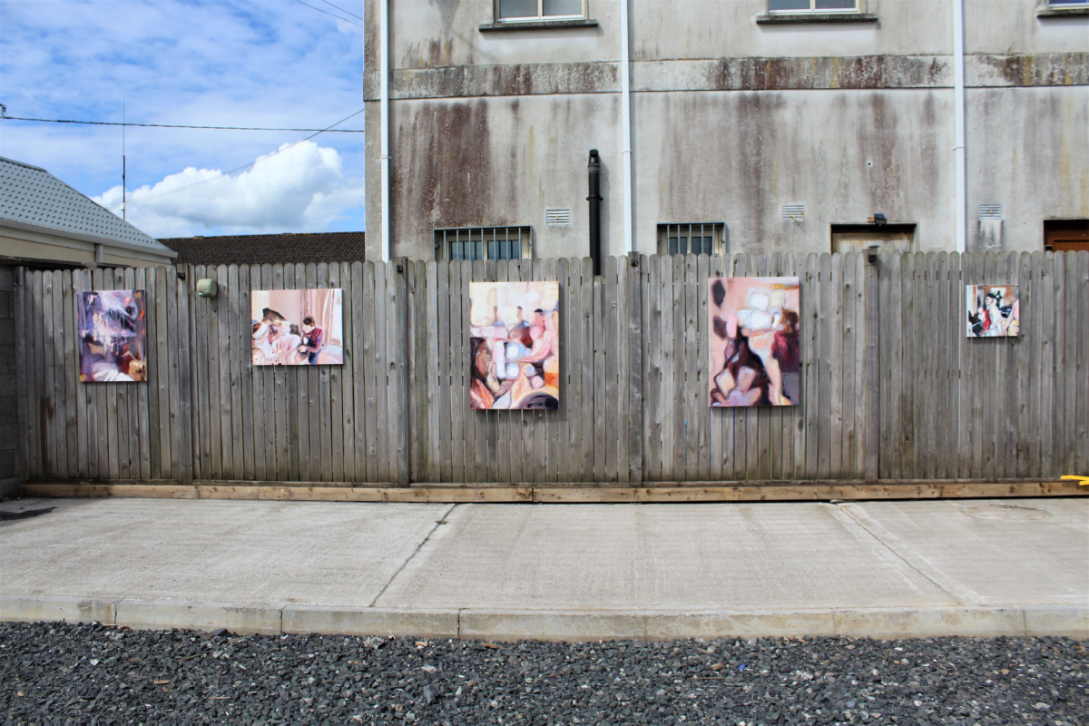 9 - caption for 9th image: 'Behind Closed Doors' outdoors exhibition, May, 2020.