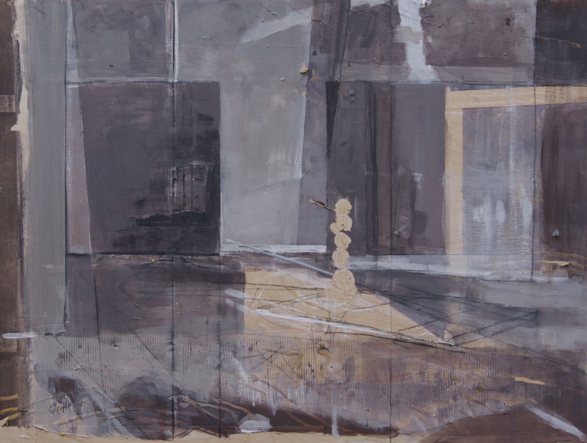 5. 'In the Field'. Acrylic on Birch Ply. 600mm x 800mm