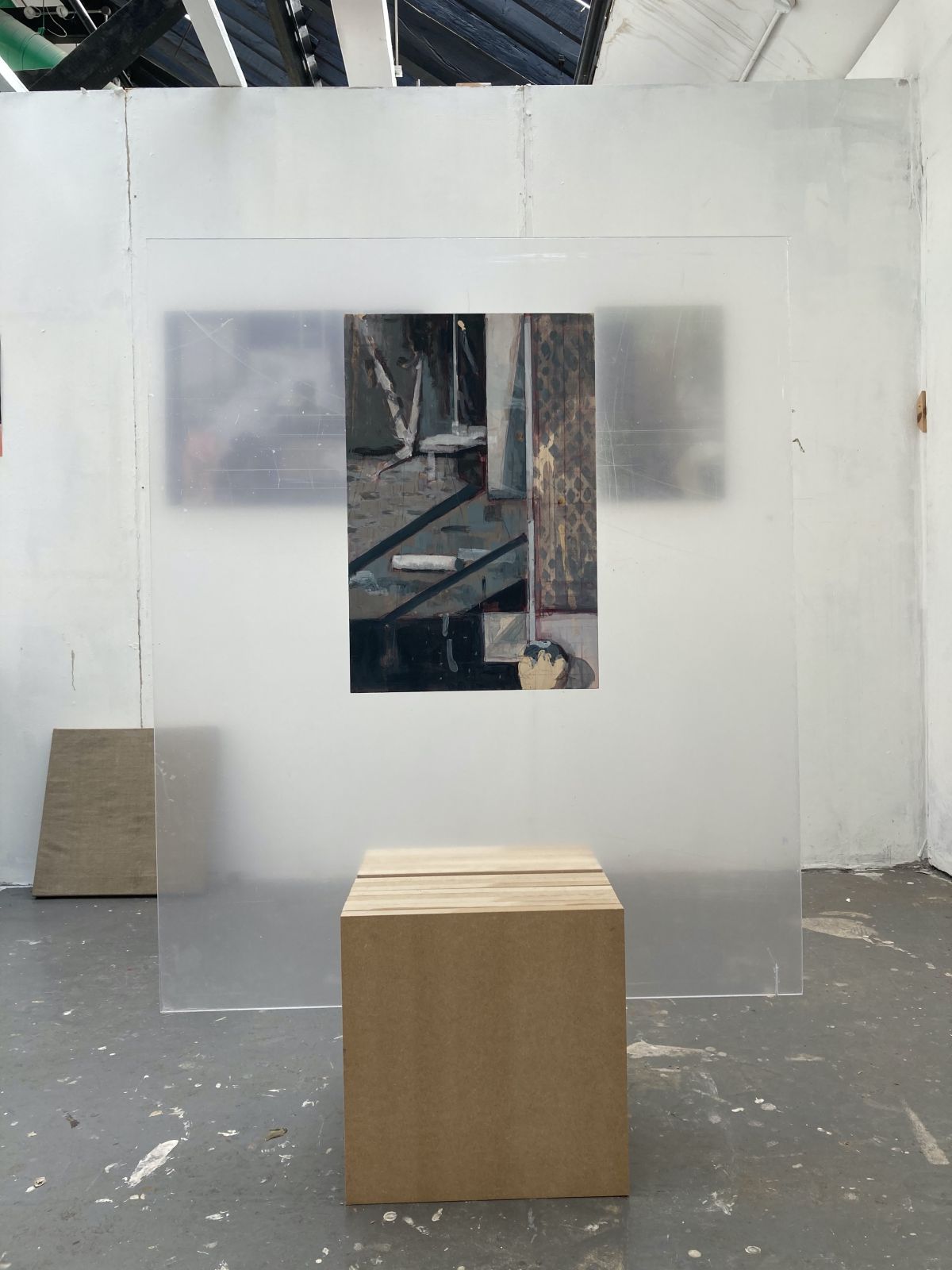 10. ‘Front and Back’. Acrylic on Birch Playwood on perspex. 800mm x 1500mm