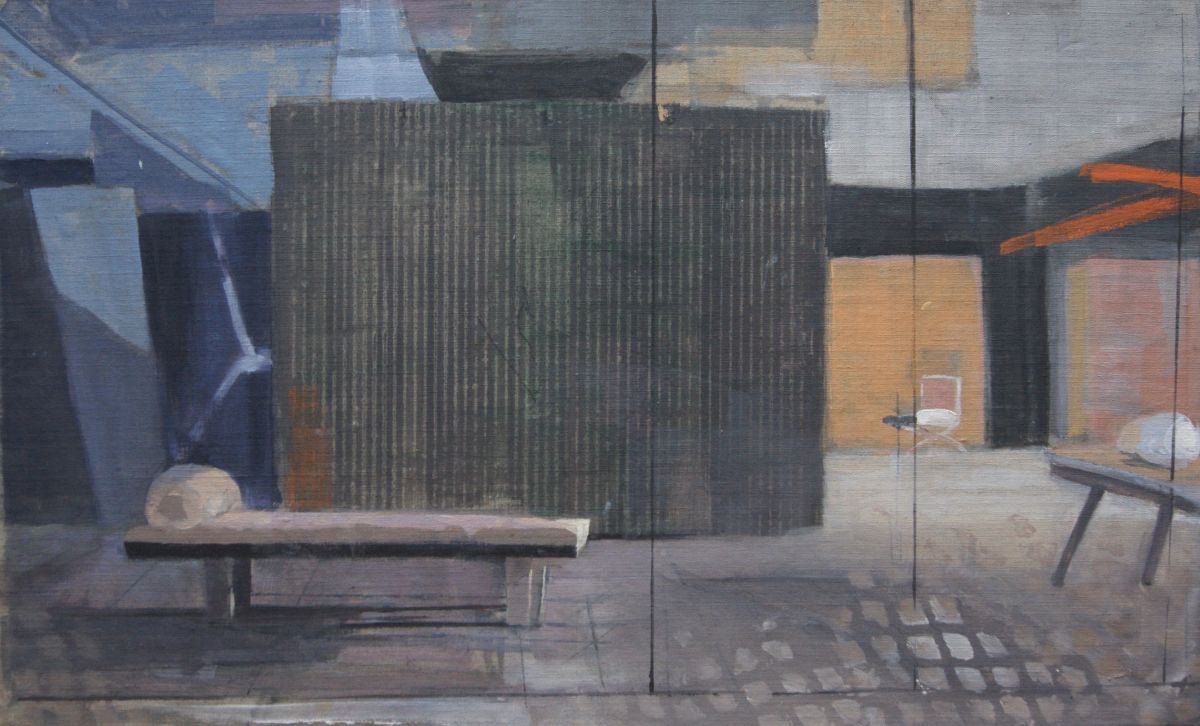 1. 'Farnsworth'. Oil and Acrylic on Linen on Board. 460mm x 760mm
