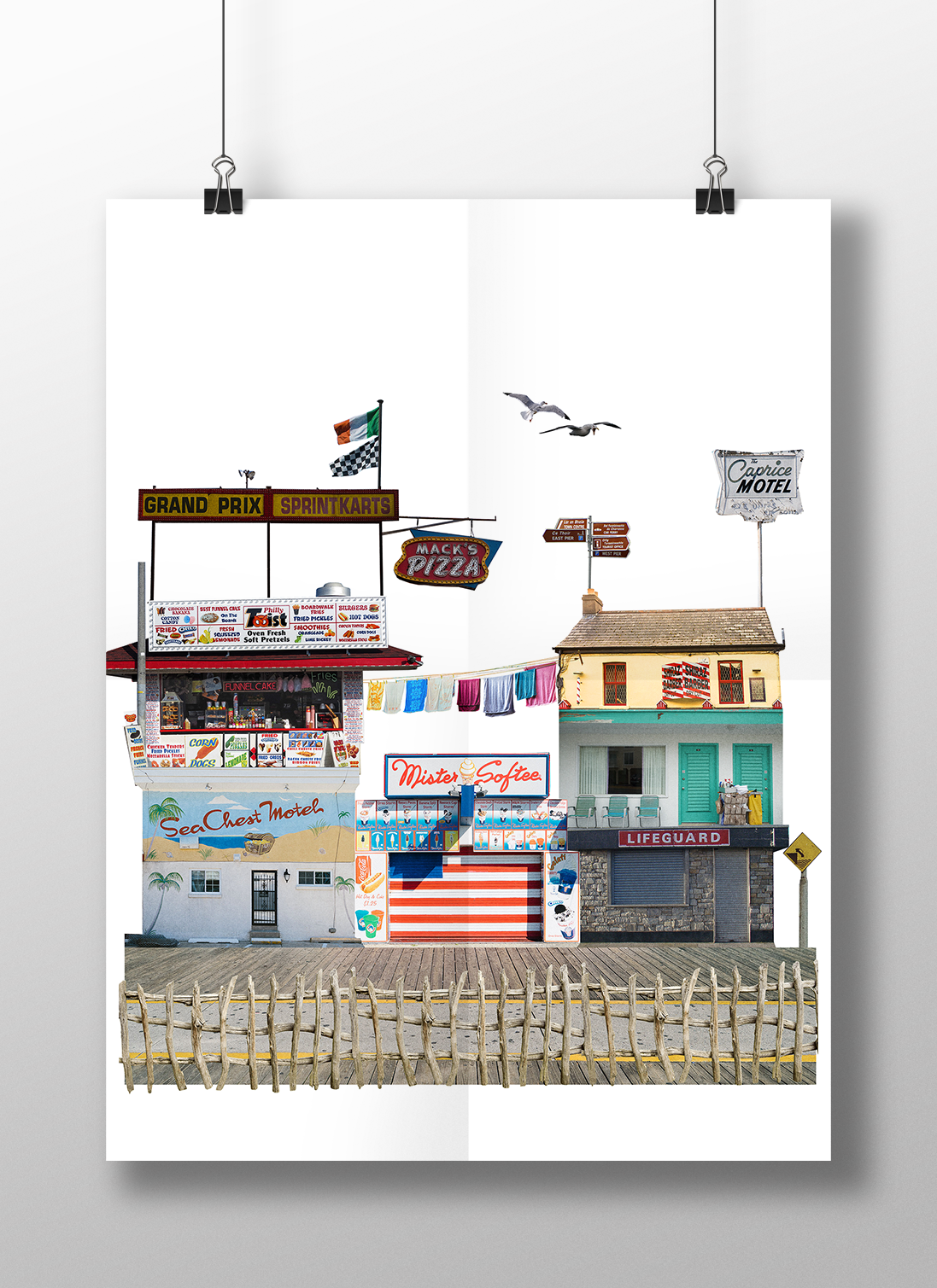 10 - Poster Series, The Coastal Town: Wildwood, NJ and Skerries, Dublin