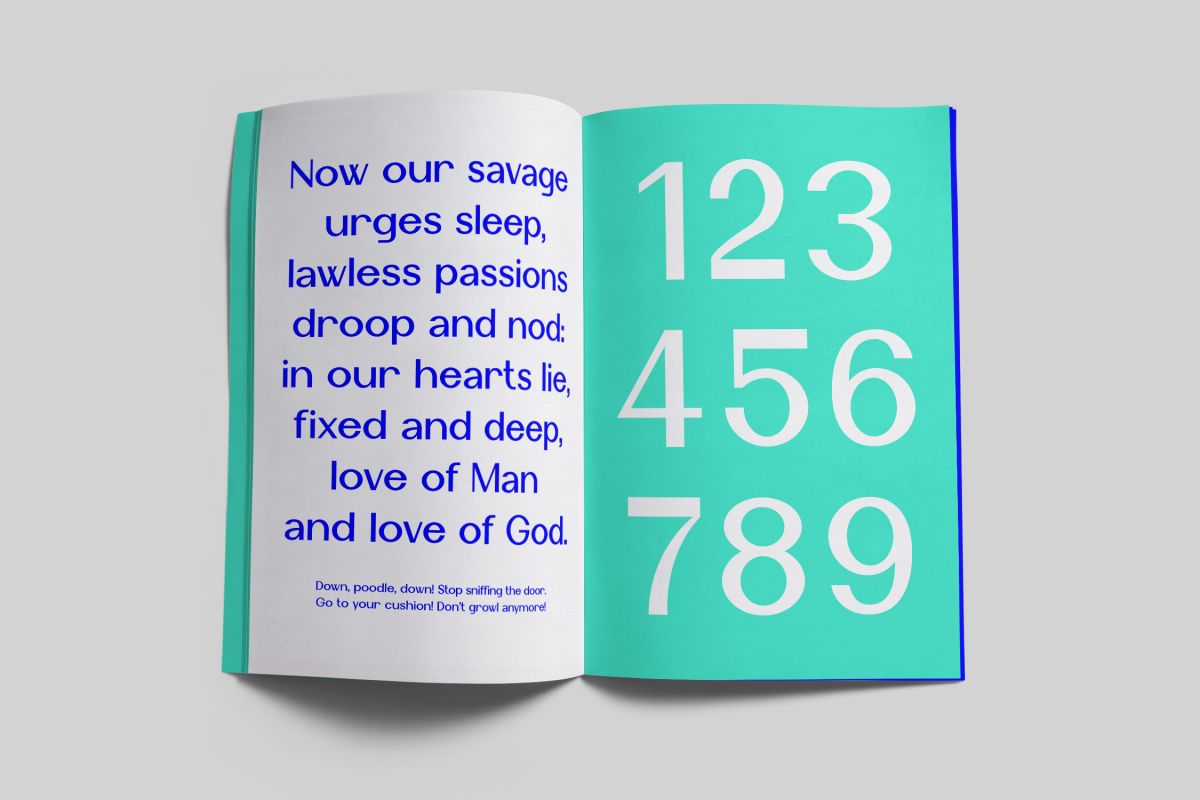 Spread from Faust type specimen book
