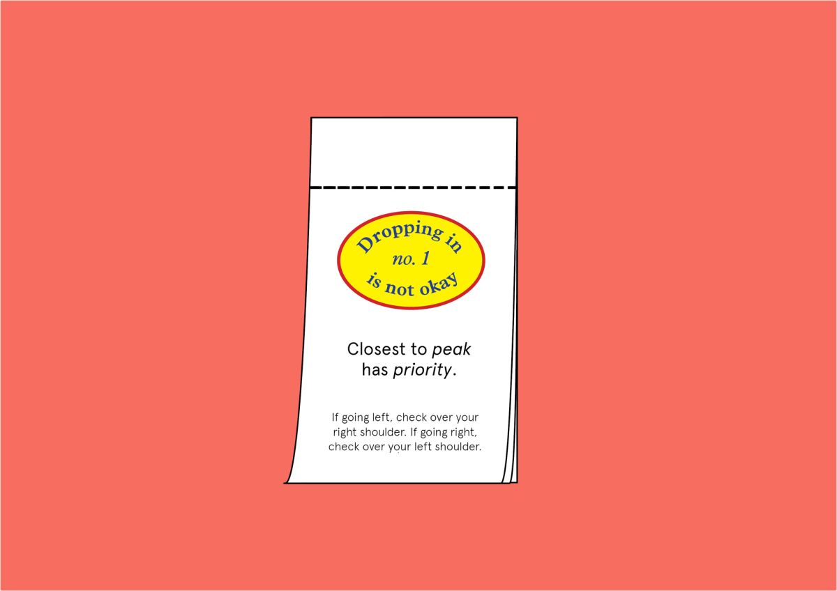 Surfing, A Study. Etiquette towel, care labels.