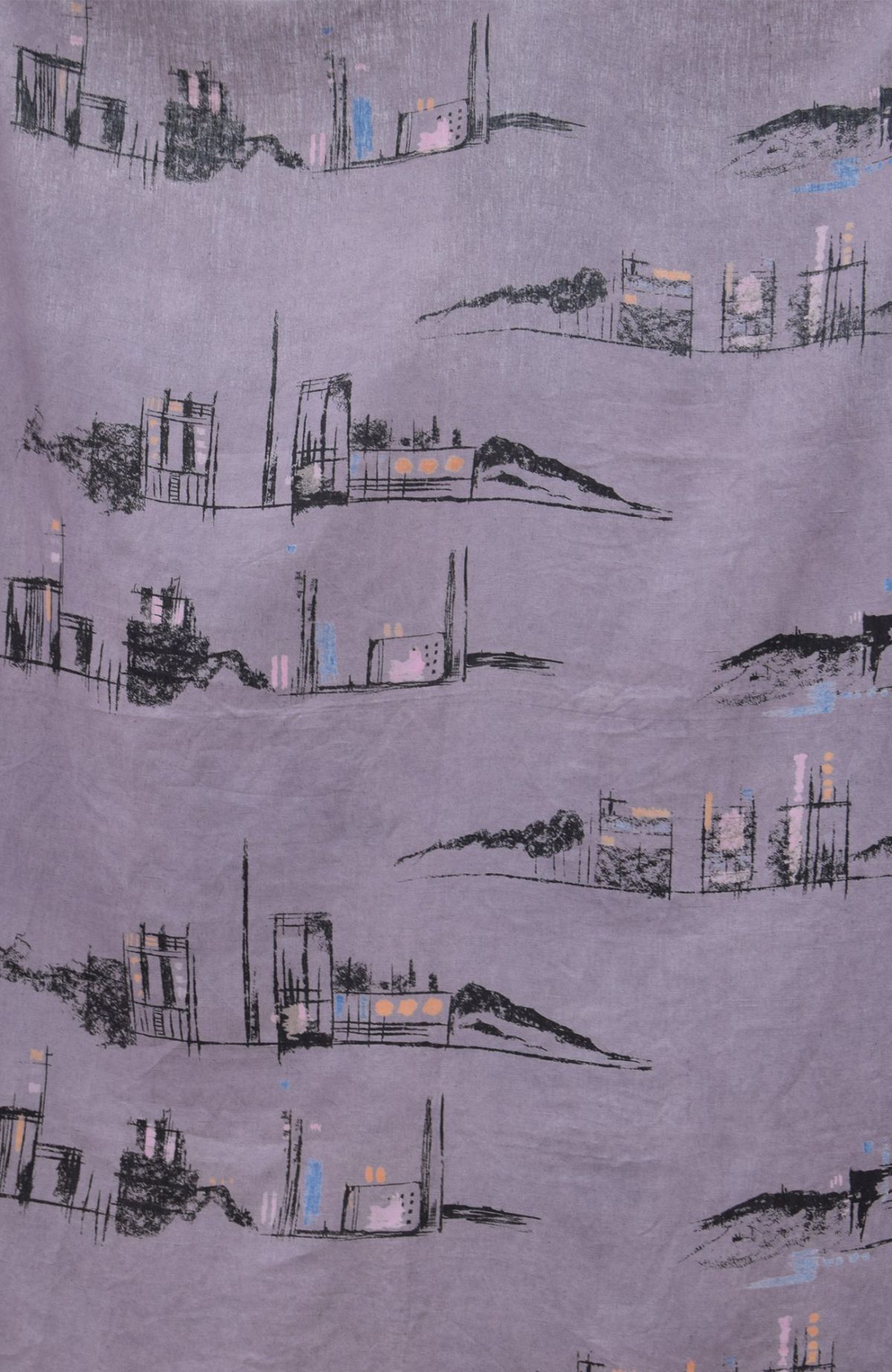 Industrial Structures Screen print on linen