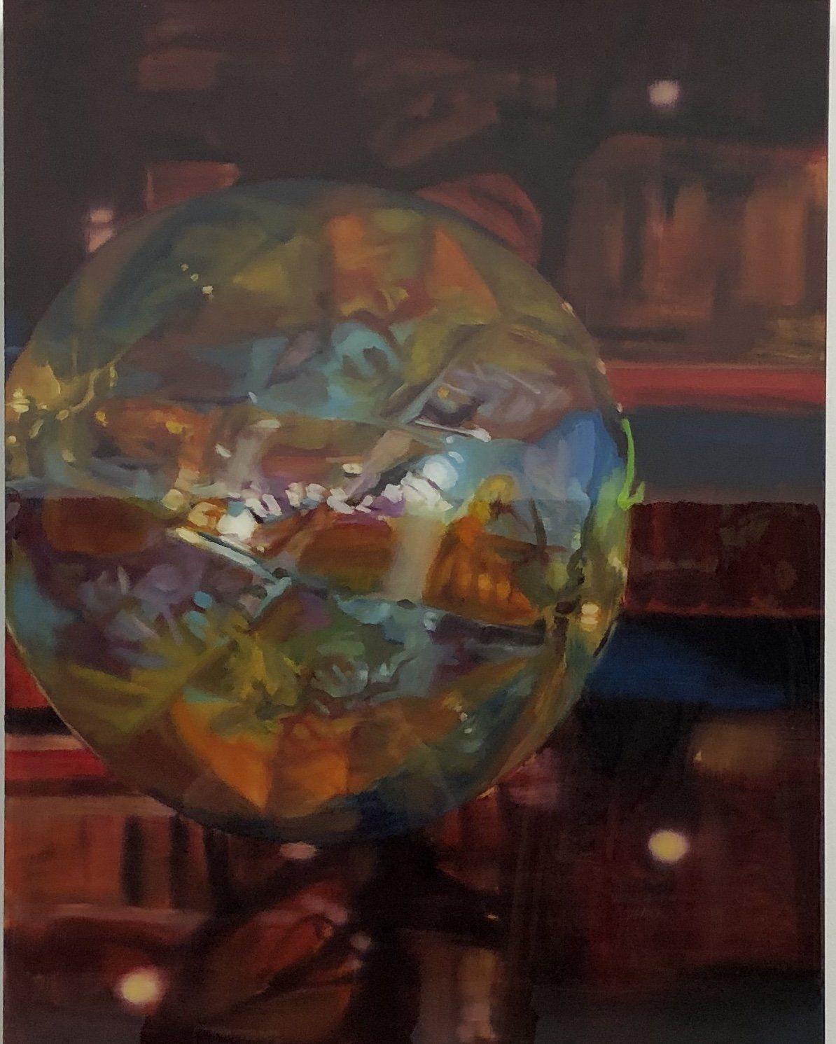 3. Capitalocene. Oil and resin on paper (180cm x 80cm)