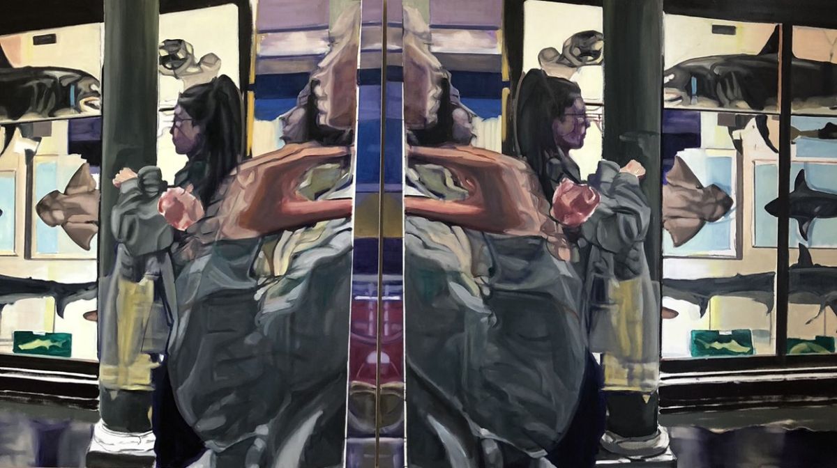 5. Telemorphosis (section). Oil and resin on wood panel (60 x 3600)