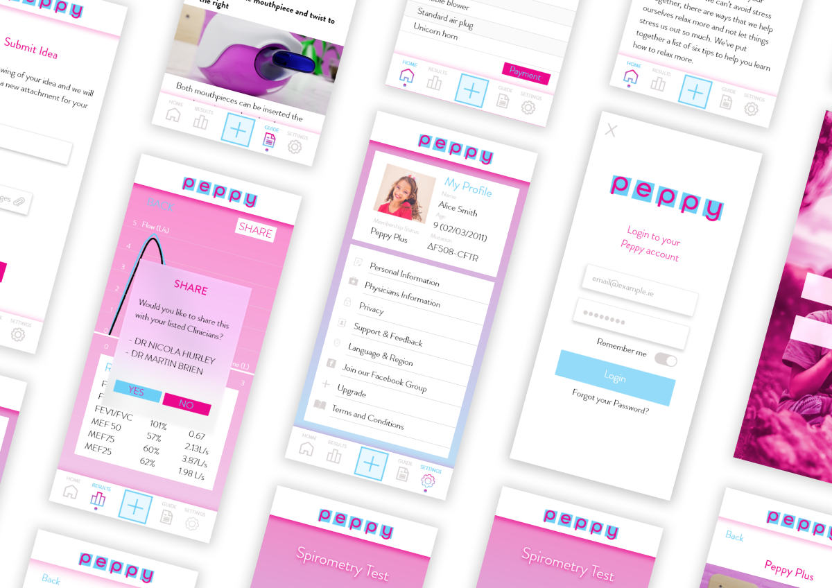 10 - Screens from the Peppy app/Keith Fitzsimons