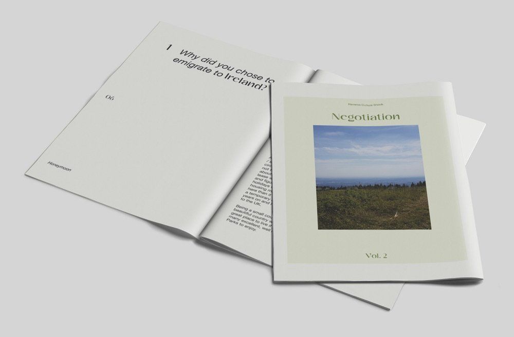 4 - Reverse Culture Shock: Zine Collection. There are four zines in the collection Honeymoon, Negotiation, Adjustment and Adaptation.