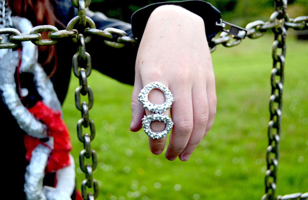 2- Double textured ring