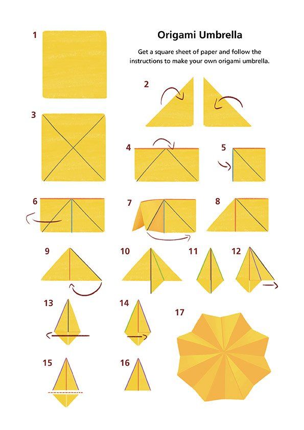 5-Umbrellas for Hong Kong: Origami Instructions