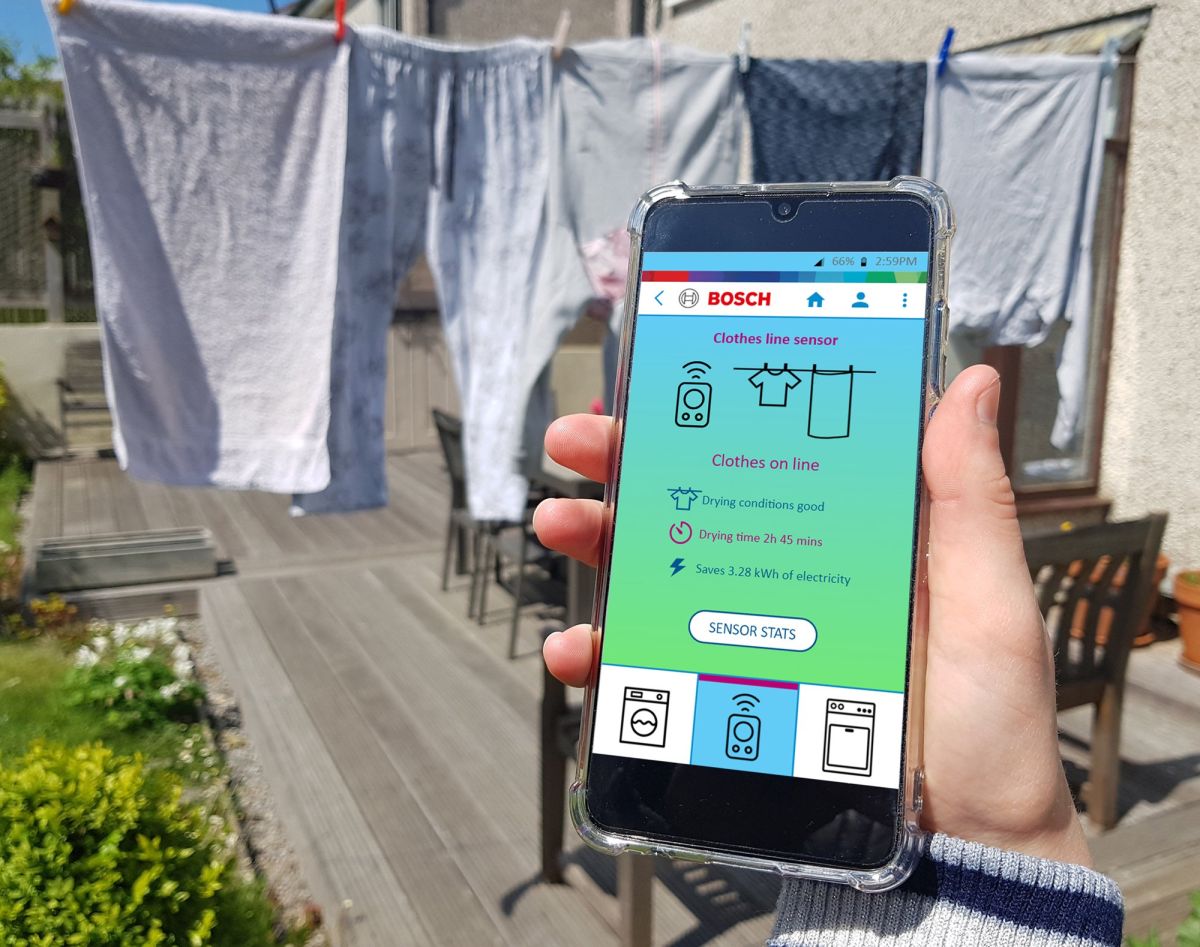 1 - Bosch Clothes Line App - energy saving system linking laundry devices to encourage clothes line use.