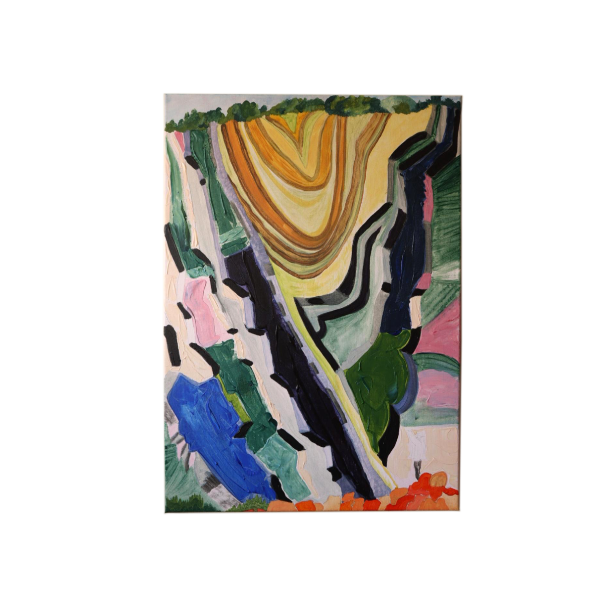 2 – Slump, Acrylic paint on canvas, 50 x 70 cm