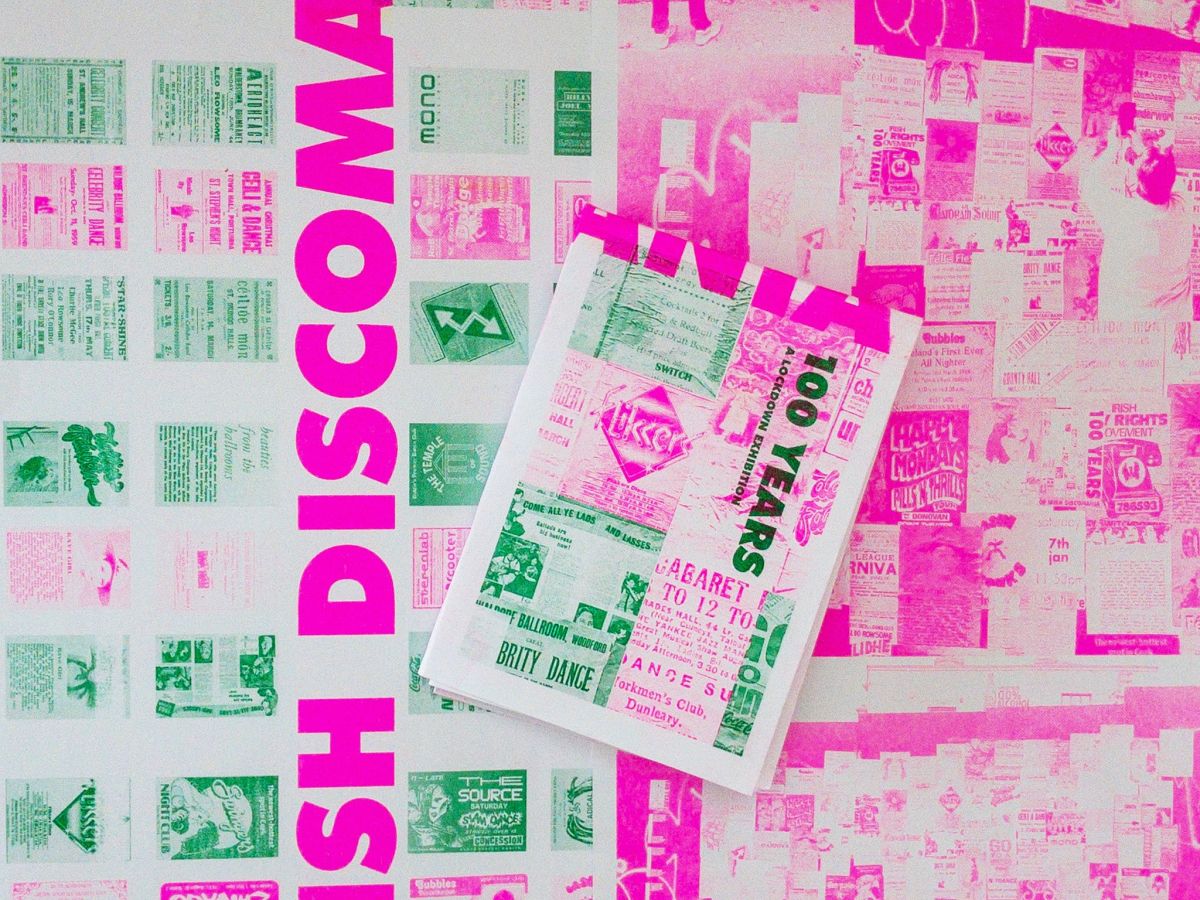Riso printed catalogue/poster made to accompany the exhibition