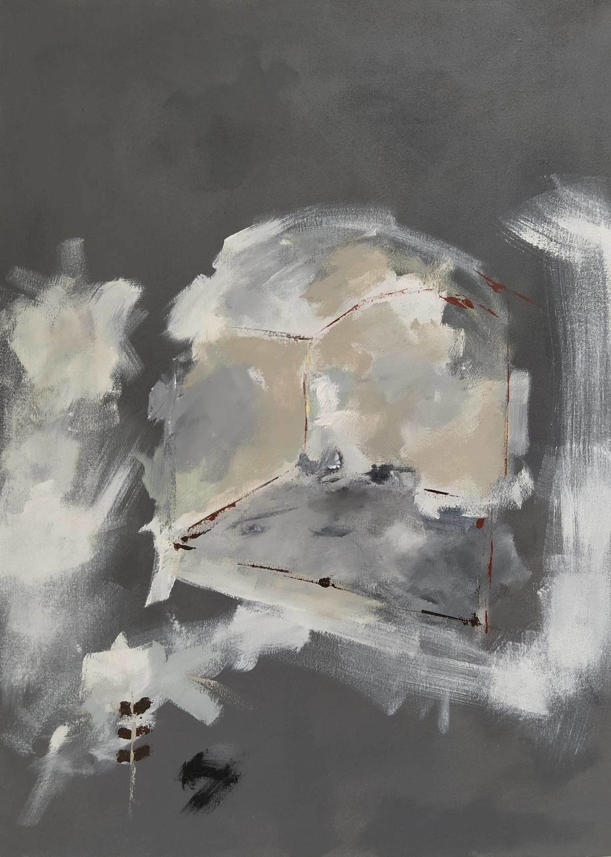 Untitled II, Acrylic & household paint on canvas, 82x59cm