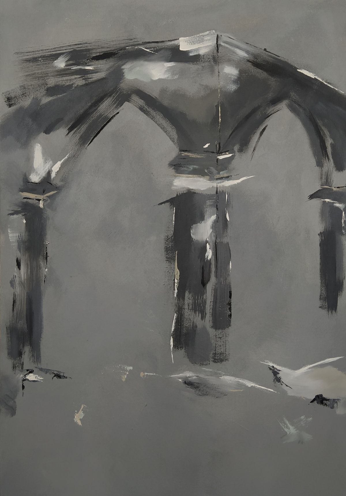 Dissolution, Acrylic & household paint on canvas 80x55cm