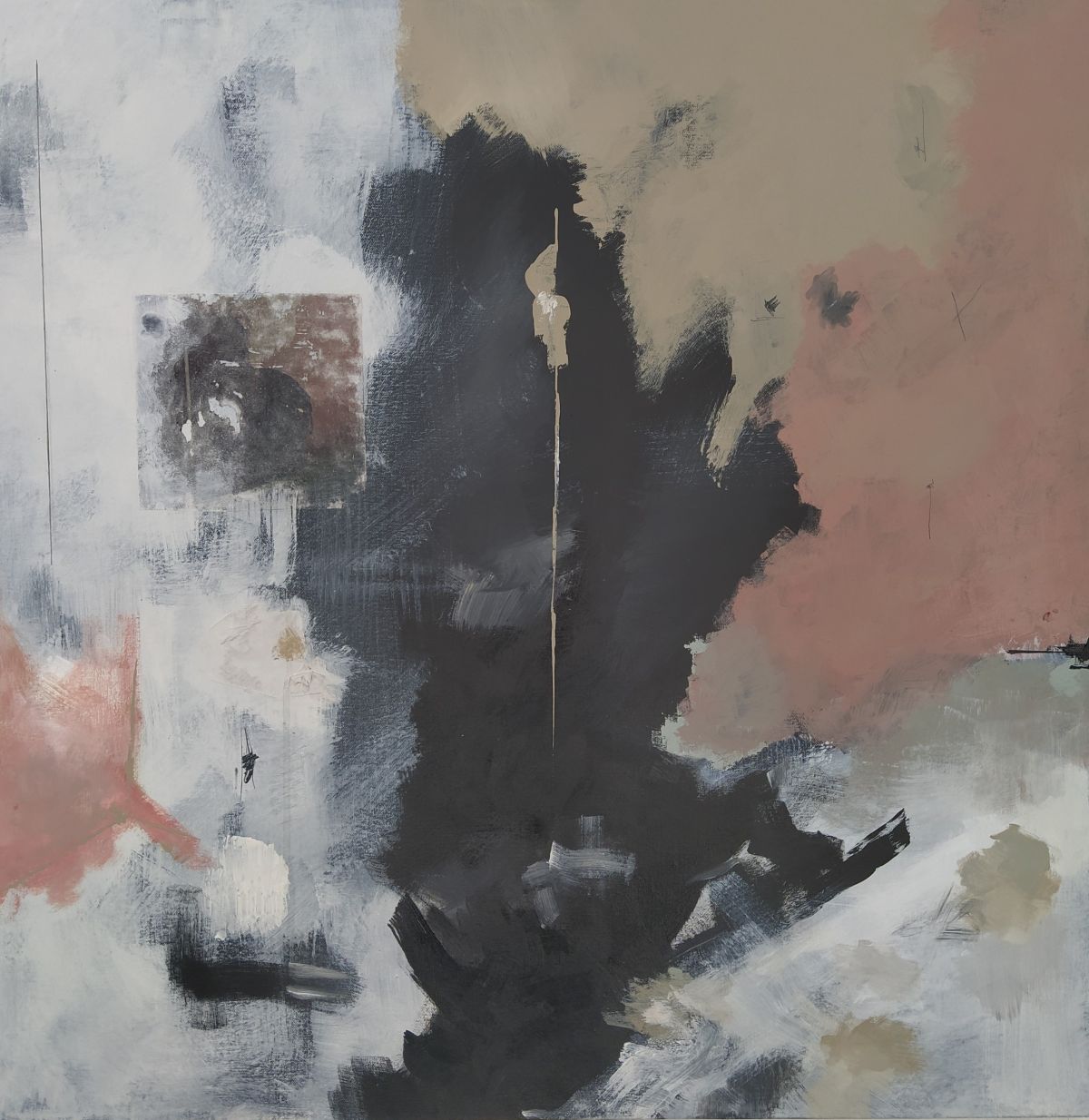Room, Acrylic & household paint on canvas, 80x80cm