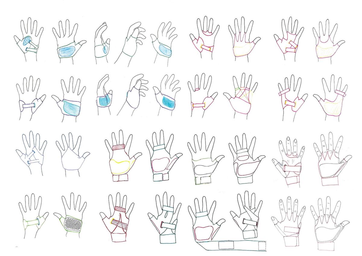 2- Early sketch iterations for the glove