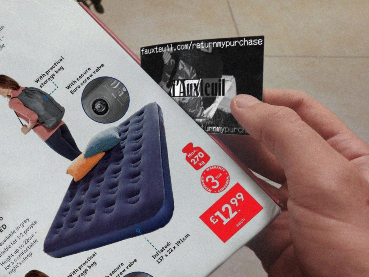 Guerrilla marketing - info on why consumers should consider returning a new chair or mattress