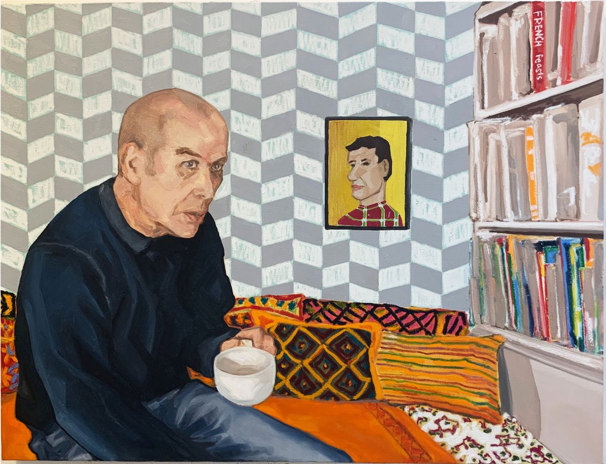 Paul At Home With Tea, oil on canvas, 90x118cm