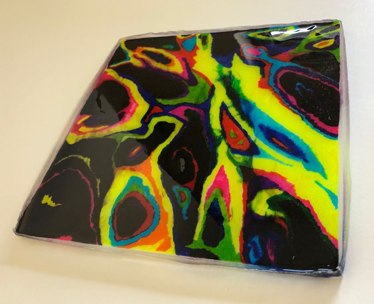 8 - Tissue covered in resin