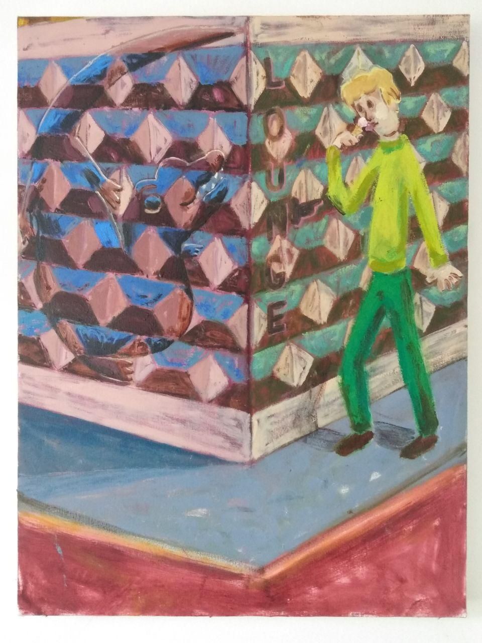 Ewte under, eft over, oil on canvas, 60 x 90 cm